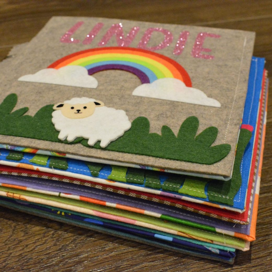 A full book, rings bound, with the page edges showing how it stacks up.